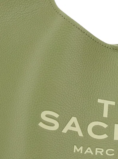 Marc Jacobs Soft Leather Shoulder Bag With Cut-out Handle In Green