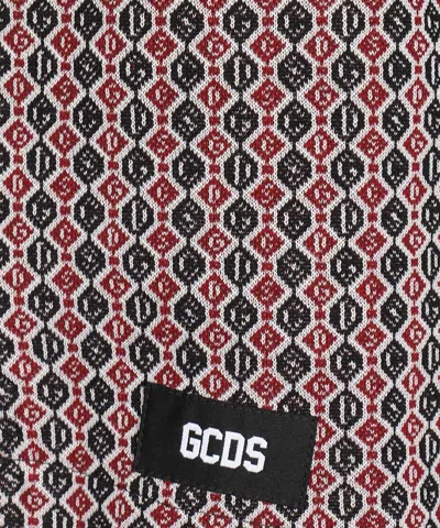 Gcds Bermuda Shorts With All-over Logo In Multi