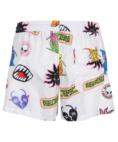 Gcds Man Swim Trunks White Size Xs Polyester In White