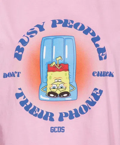 Gcds Cotton T-shirt In Pink