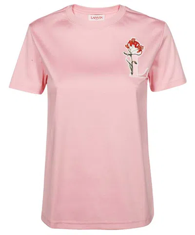 Lanvin Cotton T-shirt In Pink