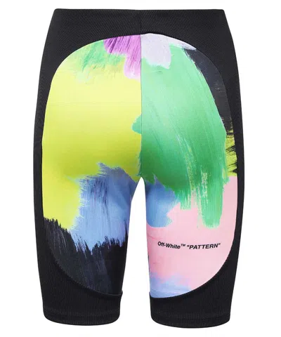Off-white Logo Print Shorts In Multi