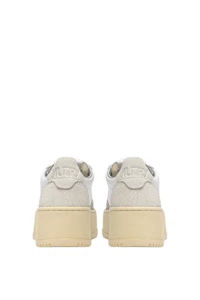 Autry Platform Low Lea Stars Wht Wht