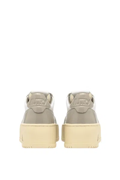 Autry Platform Low Lea Pat Wht Pltaupe