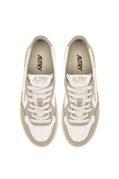 Autry Platform Low Lea Pat Wht Pltaupe
