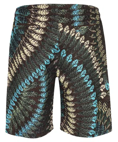 Marcelo Burlon County Of Milan Knitted Bermuda Shorts In Multi