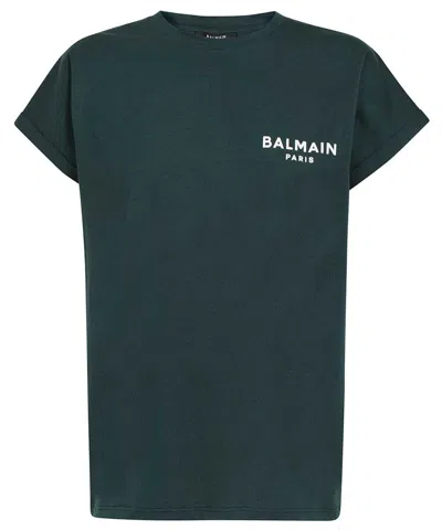 Balmain Cotton T-shirt In Green