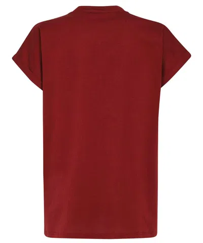 Balmain Cotton T-shirt In Red