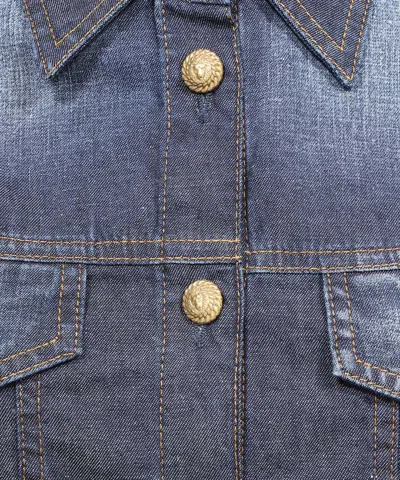 Balmain Denim Shirt In Blue