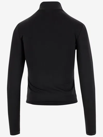 Pinko Stretch Nylon Jersey With Logo In Blue