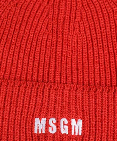 Msgm Ribbed Knit Beanie