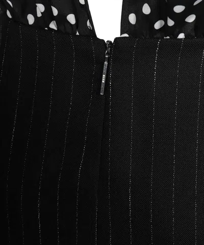 Msgm Polka-dot Mini-dress In Black