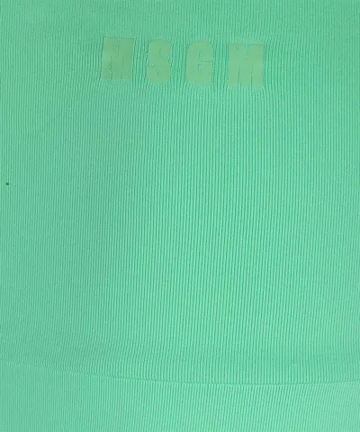 Msgm High-waist Leggings In Green