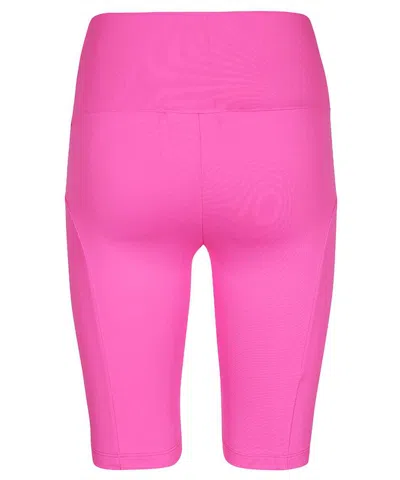 Msgm Logo Print Shorts In Pink