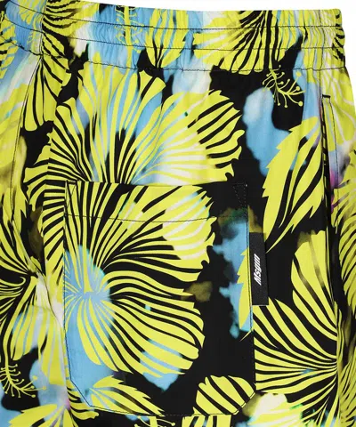 Msgm Cotton Bermuda Shorts In Yellow