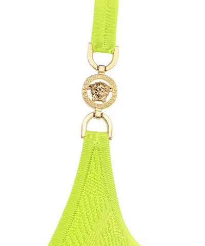 Versace Viscose Top In Green
