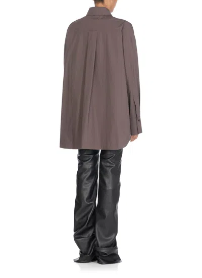 Attico Brown Diana Shirt In Gray