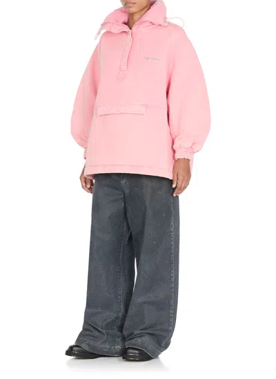 Attico Jacket With Logo In Pink