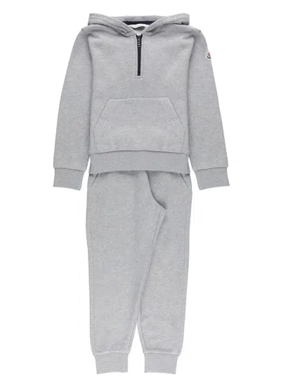 Moncler 2-piece Cotton Jumpsuit In Gray