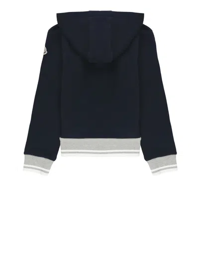 Moncler Cotton Logoed Sweatshirt In Black
