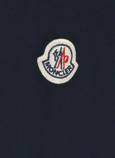Moncler Cotton Logoed Sweatshirt In Black