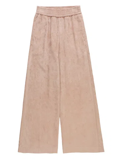 Moncler Pants With Logo In Brown