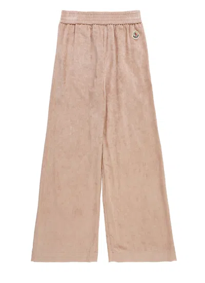 Moncler Pants With Logo In Brown