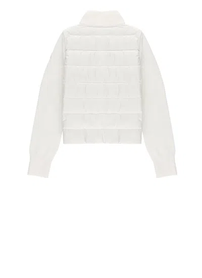 Moncler Padded Jacket With Logo In White