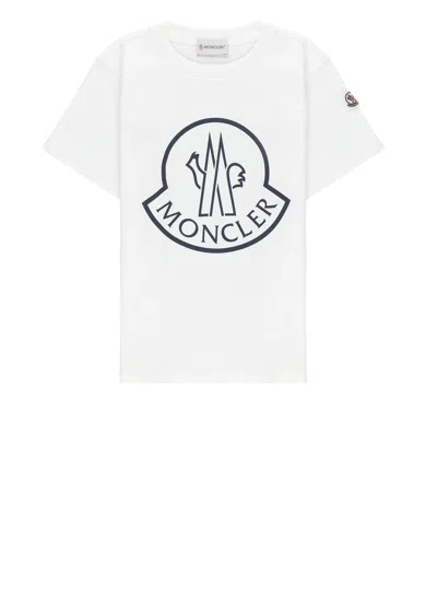 Moncler Kids Ss T-shirt In White