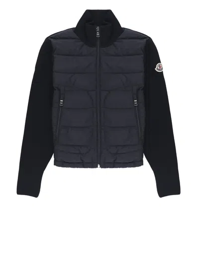 Moncler Kids Cardigan In Black