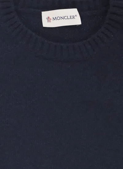 Moncler Cotton And Wool Sweater In Black