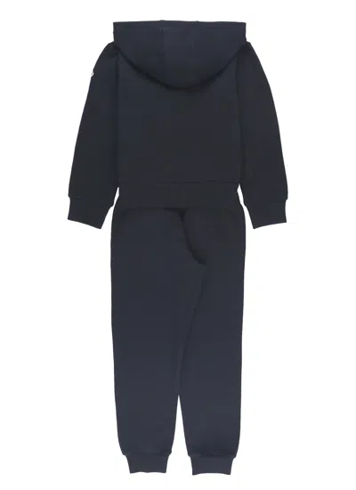 Moncler Ensemble De Survêtement En Coton À Logo Brodé In Black