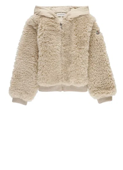 Moncler Hoodie With Logo In Neutral