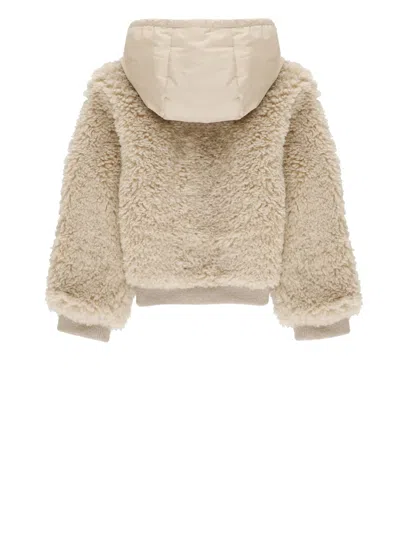 Moncler Hoodie With Logo In Neutral