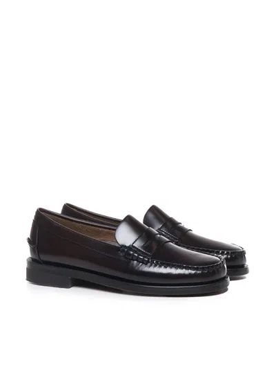 Sebago Dan Po Lt Leather Loafers In Black