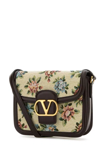 Valentino Borsa A Tracolla 9to5 In Tessuto Ricamato  Donna