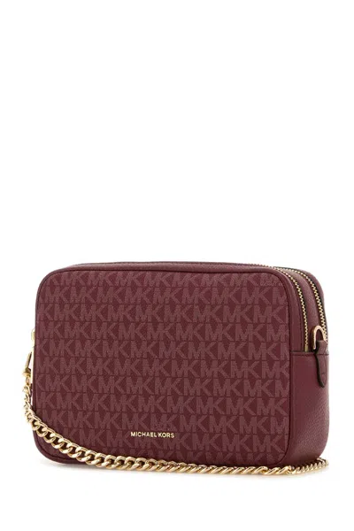 Michael Kors Tyrian Purple Canvas Medium Bryant Shoulder Bag