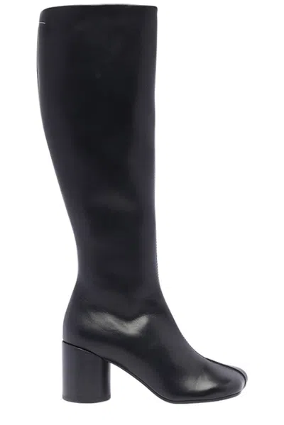 Mm6 Maison Margiela Slip On Knee-high Boots In Black