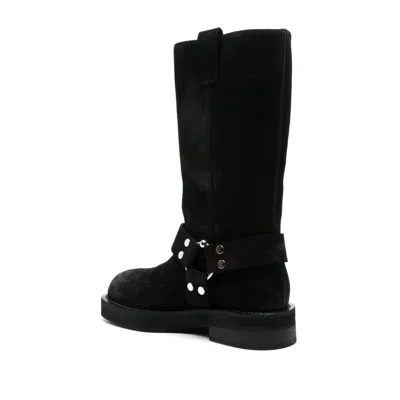 3juin Demi Boot With Vintage Effect And Metal Detail