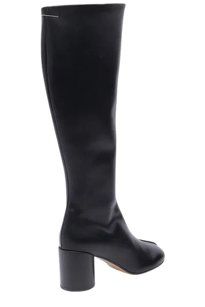 Mm6 Maison Margiela Slip On Knee-high Boots In Black