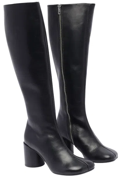 Mm6 Maison Margiela Slip On Knee-high Boots In Black