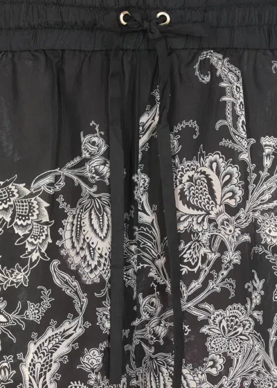 Zimmermann Relaxed Floral Print Trousers With Elasticated Waistband