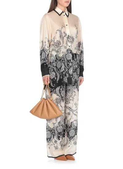 Zimmermann Relaxed Floral Print Trousers With Elasticated Waistband