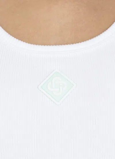 Casablanca Ribbed Logo-plaque Tank Top