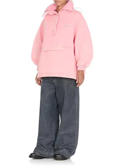 Attico Jacket With Logo In Pink