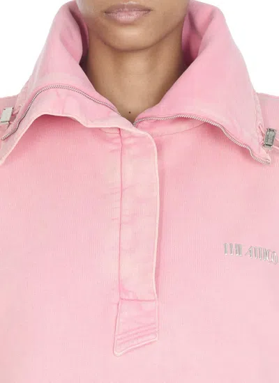 Attico Jacket With Logo In Pink