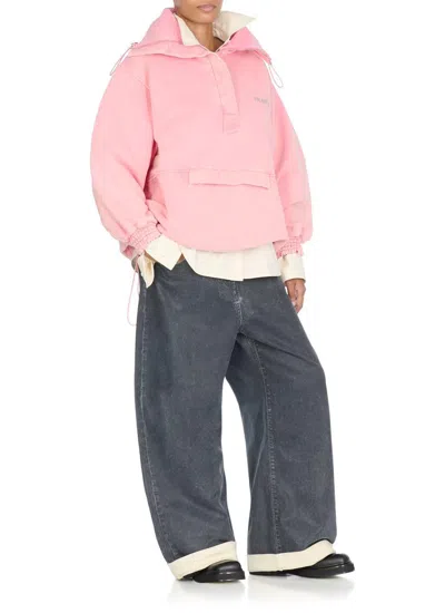 Attico Jacket With Logo In Pink