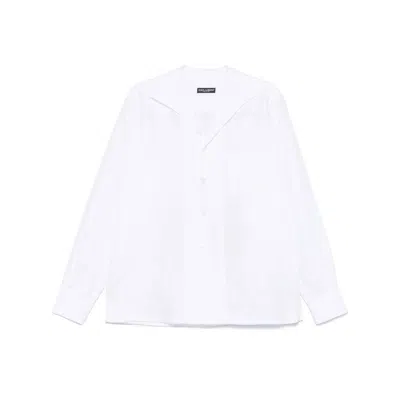 Dolce & Gabbana Dolce&gabbana White Linen Shirt Men In White