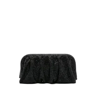 Benedetta Bruzziches Venus Rhinestone-embellished Clutch Bag In Black