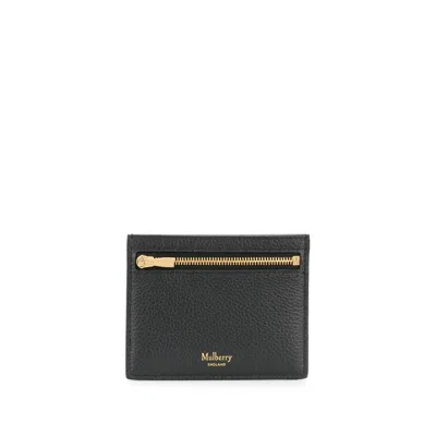 Mulberry Card Holder With Zip In Black